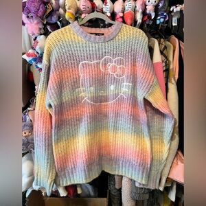Forever 21 Hello Kitty Knit Rainbow Sweater